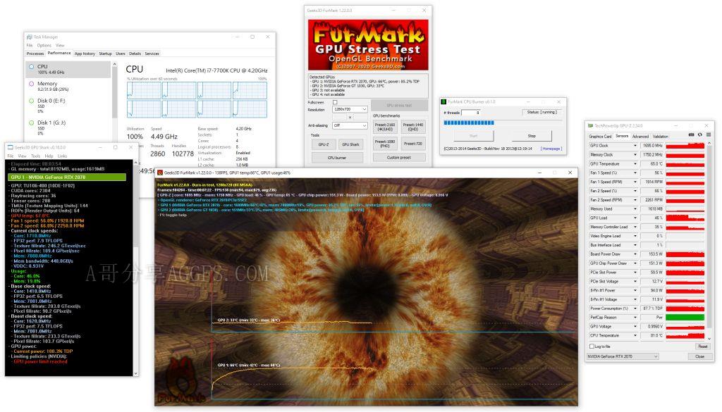 GPU压力测试工具烧机软件 Geeks3D FurMark v2.1.0.2